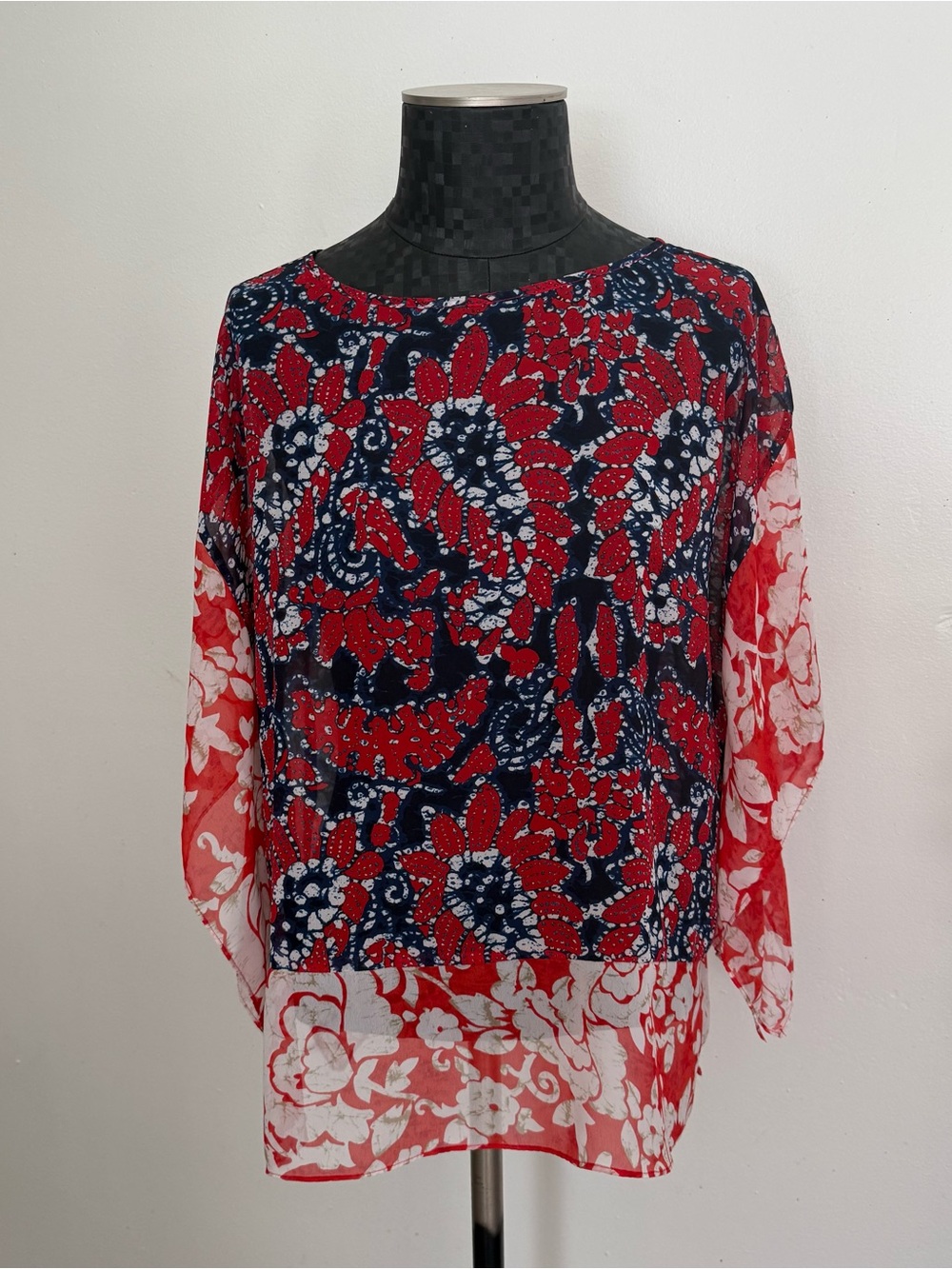 Michael Kors Shirt Multicolor Poncho Sheer Blouse
Top
